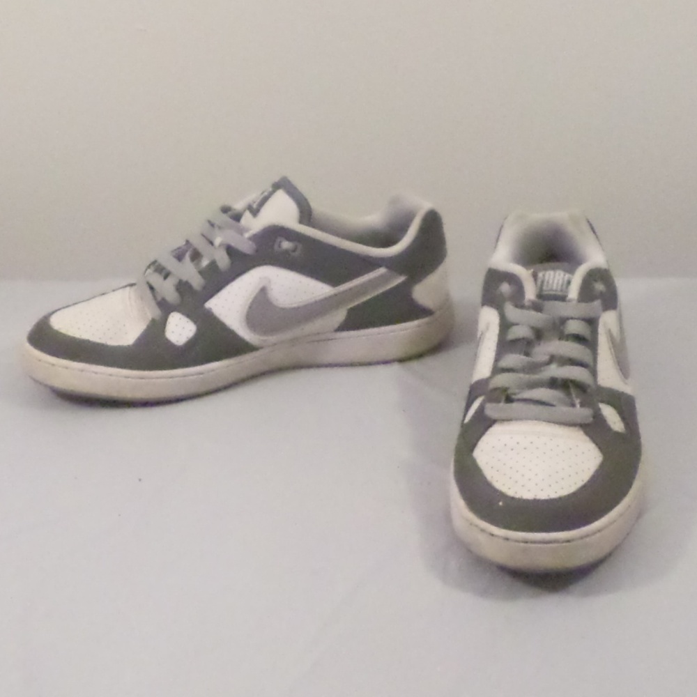 Nike Force Gray & White  Low Top Sneakers 10